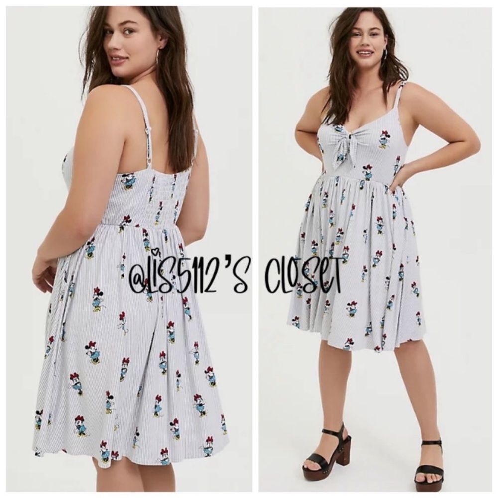 Torrid x Her Universe Disney Retro Minnie Mouse Striped Swing Dress 4X 26 - Picture 14 of 14